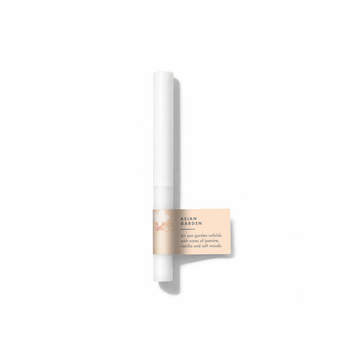 Asian Garden Fragrance Sample Stick - A zen garden unfolds with notes of jasmine, vanilla and soft woods.