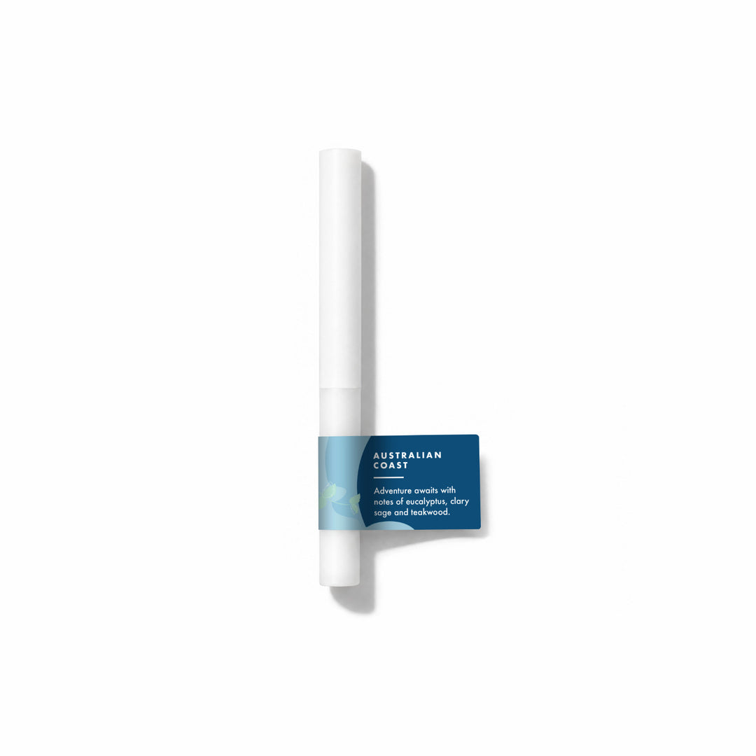 Australian Coast Fragrance Sample Stick - Adventure awaits with notes of eucalyptus, clary sage and teakwood.
