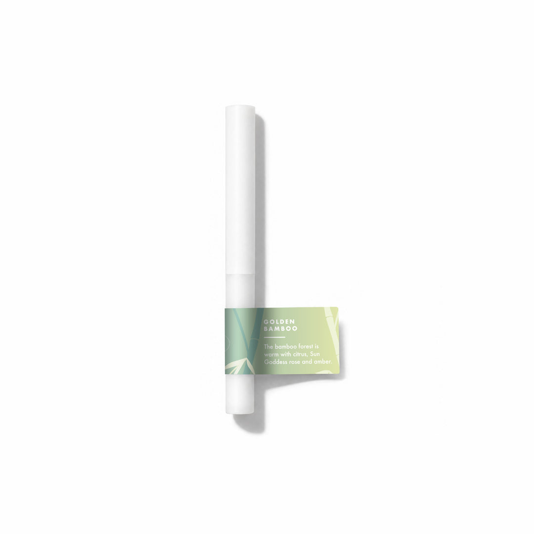 Golden Bamboo Fragrance Sample Stick - The bamboo forest is warm with citrus, Sun Goddess rose and amber.