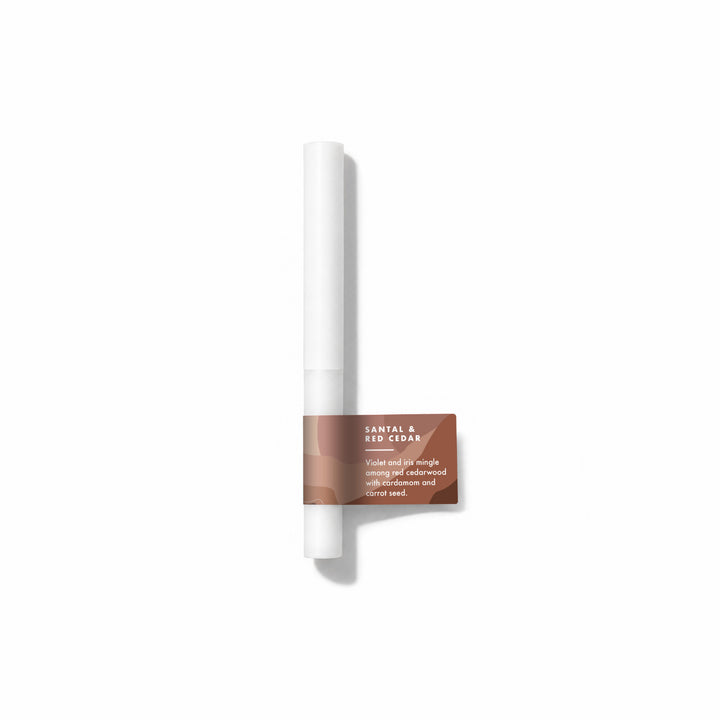 Santal And Red Cedar Fragrance Sample Stick - Violet and iris mingle among red cedarwood with cardamom and carrot seed.
