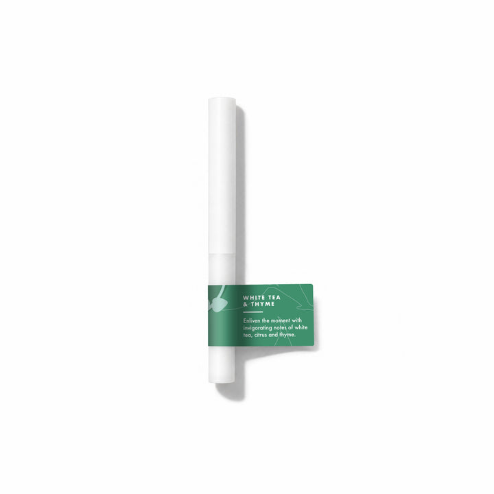 White Tea &amp; Thyme sample - enliven the moment with invigorating notes of white tea, citrus, and thyme.